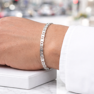 Pulseira de Prata Legítima 925 Elo Piastrini 21cm – 3,5mm