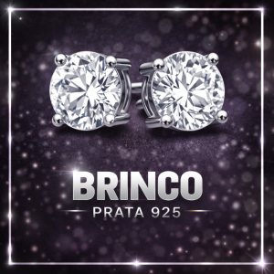 Brinco Prata 925 Zircônia